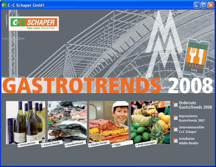 CD-ROM zur Messe: GastroTrends 2008