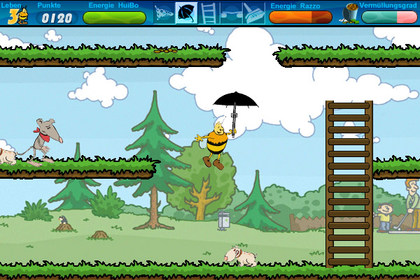 Screenshot Gib dem Abfall einen Korb